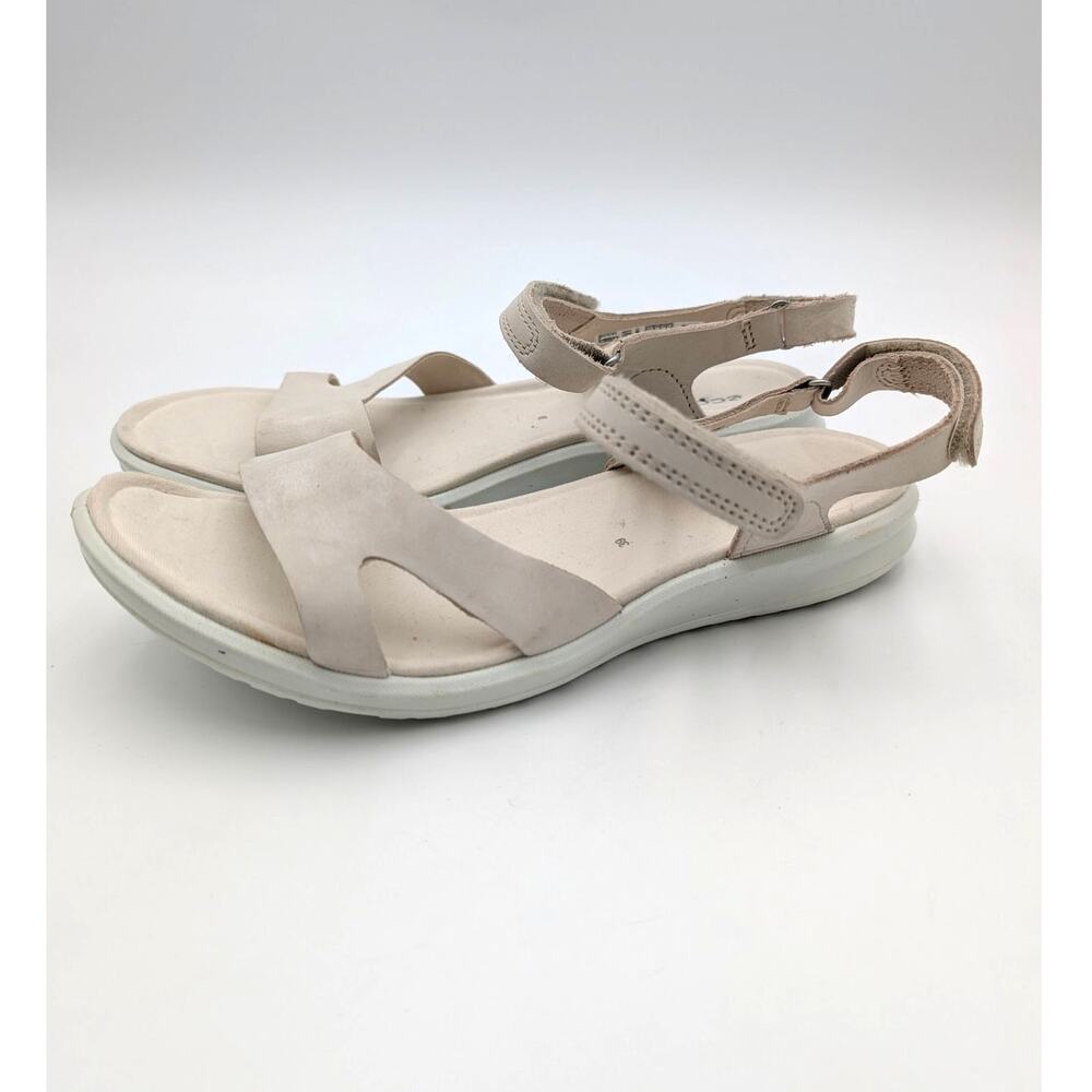 Ecco Cruise II Slide Sandals Adjustable Strap Women's Limestone Sz US8-8.5 EU39
